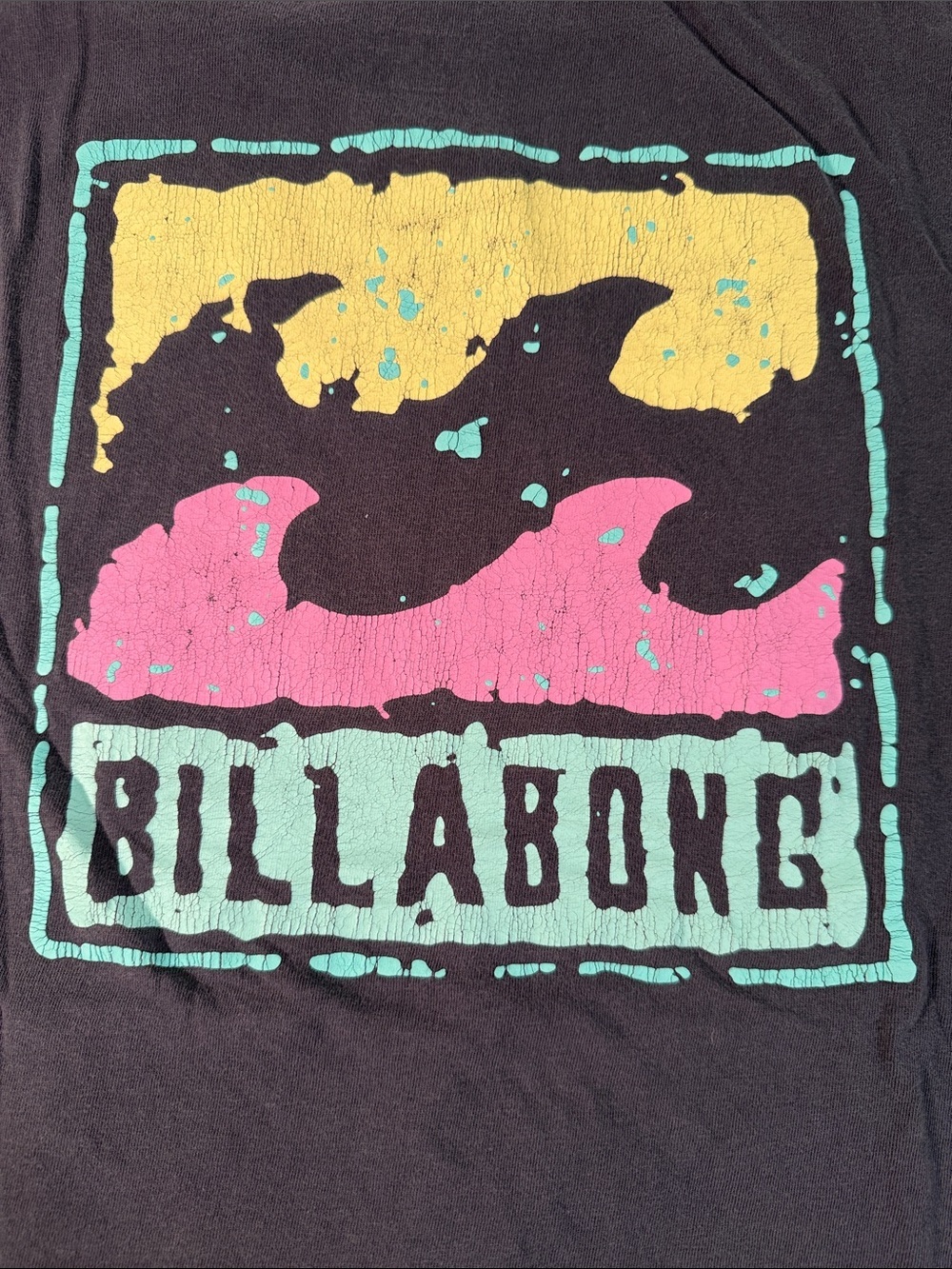 Billabong Short Sleeve Crew Tee - Blue with Multi-Color Logo - Picture 3 of 6